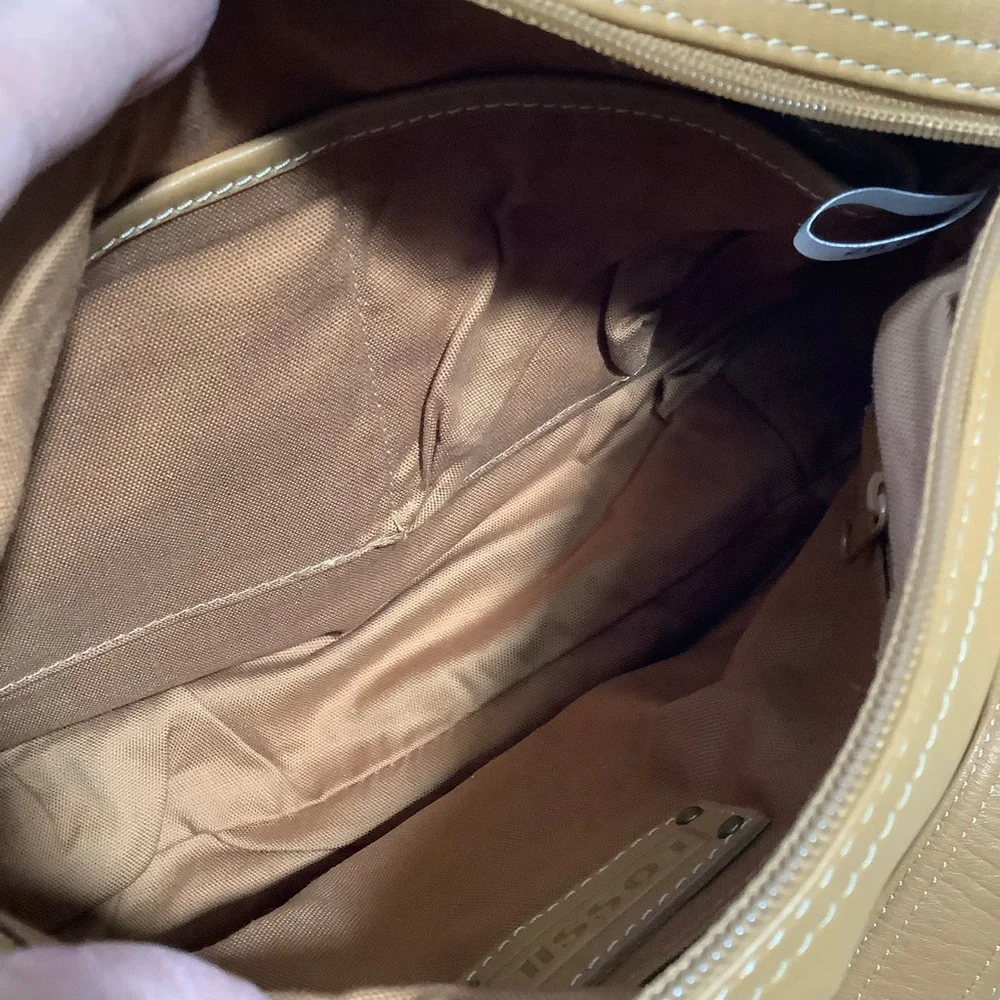 Fossil Leather Janet Everyday Hobo Shoulder Bag In Camel